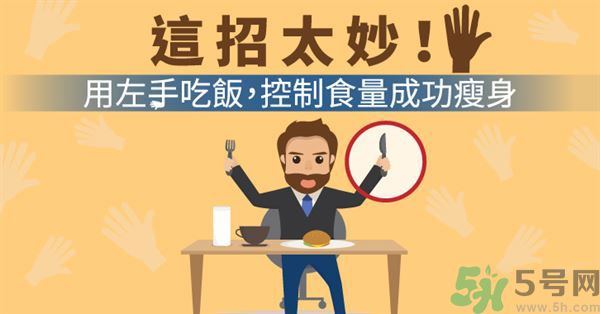 用左手吃飯可以控制食量嗎？可以達到減肥的效果嗎?