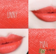 unny啞光唇膏筆色號 unny啞光旋轉口紅試色