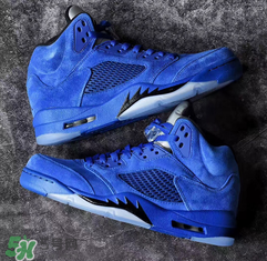 air jordan5麂皮皇家藍正品多少錢？喬丹5代藍麂皮專柜價格