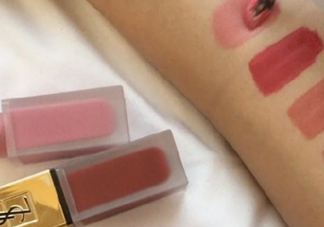 ysl2017啞光唇釉色號(hào)試色 ysl圣羅蘭絲絨印記唇釉試色