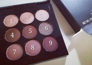 mac burgundy九色眼影盤眼妝畫法教程