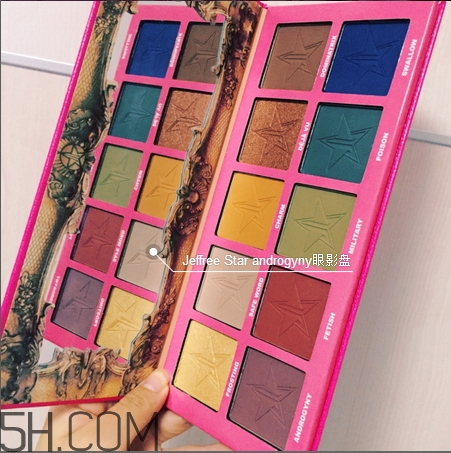 jeffree star androgyny眼影盤色號_試色圖