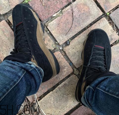 air jordan 13 olive麂皮橄欖配色上腳效果怎么樣？