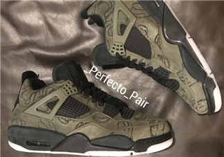kaws與air jordan 4聯(lián)名橄欖綠版本實(shí)物什么樣？