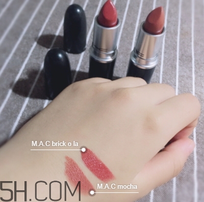 mac mocha和brick哪個好看？mac mocha和brick試色對比