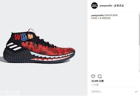 bape與adidas dame 4聯(lián)名有哪幾款_多少錢？
