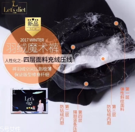lets diet羽絨褲怎么樣？lets diet兩款尺碼選擇