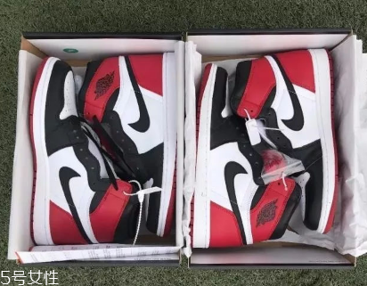 aj 1黑腳趾真假對(duì)比 aj1黑腳趾真品原來這樣鑒定