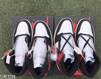 aj 1黑腳趾真假對(duì)比 aj1黑腳趾真品原來這樣鑒定