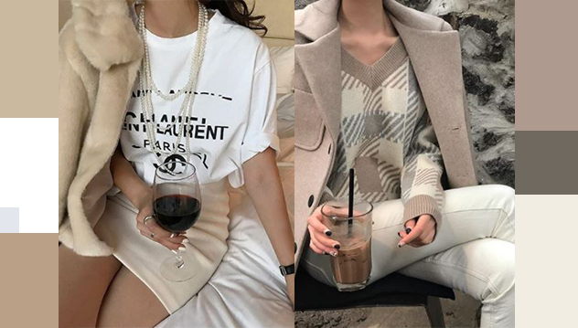 文藝復(fù)古風衣服搭配 低彩度穿搭圖片