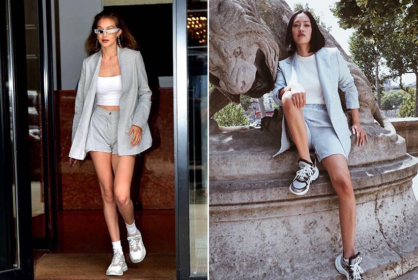 短褲西裝套裝女夏裝 上班穿時(shí)髦又涼爽