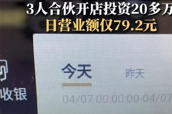 3年輕人20萬(wàn)開(kāi)店日營(yíng)業(yè)額僅79元 創(chuàng)業(yè)要注意哪些方面